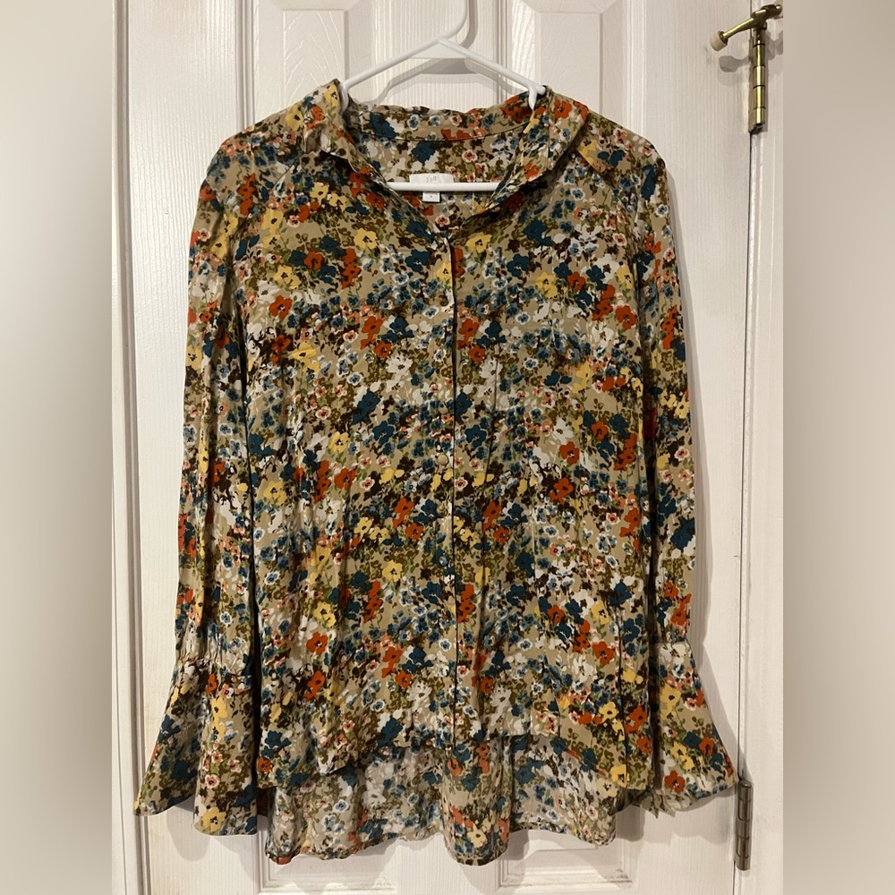 Floral print long sleeve shirt
